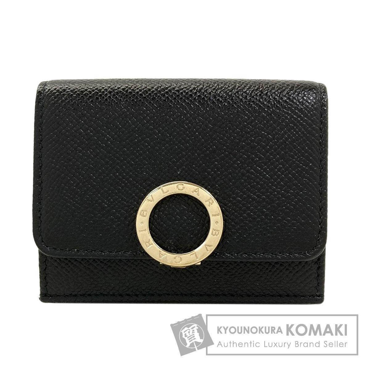 BVLGARI BVLGARI BVLGARI clip Tri-fold wallet (with Coin Pocket) Leather Ladies [Used]