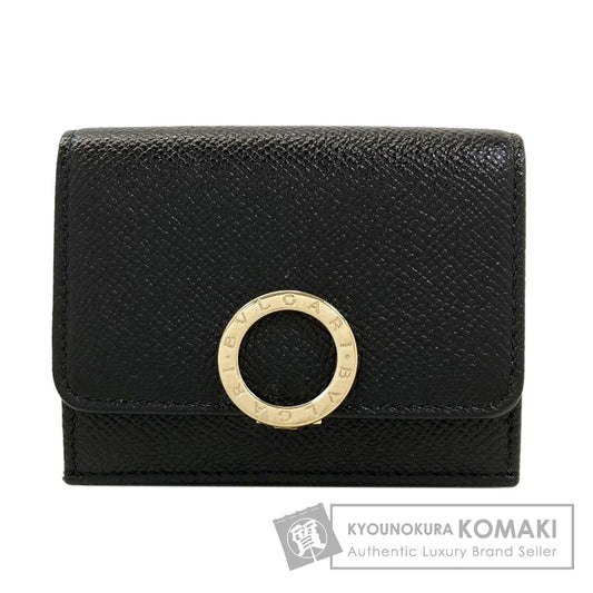 BVLGARI BVLGARI BVLGARI clip Tri-fold wallet (with Coin Pocket) Leather Ladies [Used]