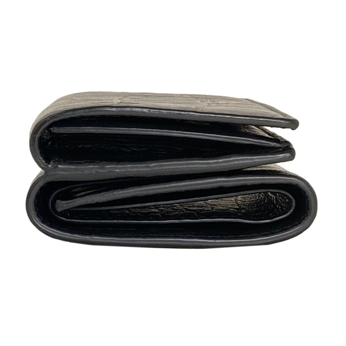 SAINT LAURENT Embossed logo Bifold Wallet with Coin Pocket Leather Ladies [Used]