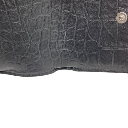 SAINT LAURENT Embossed logo Bifold Wallet with Coin Pocket Leather Ladies [Used]