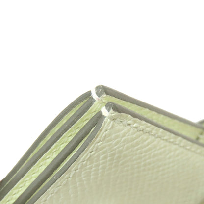 HERMES Bearn Compact Veil Fizz SilverHardware Bifold Wallet with Coin Pocket Epsom Ladies [Used]