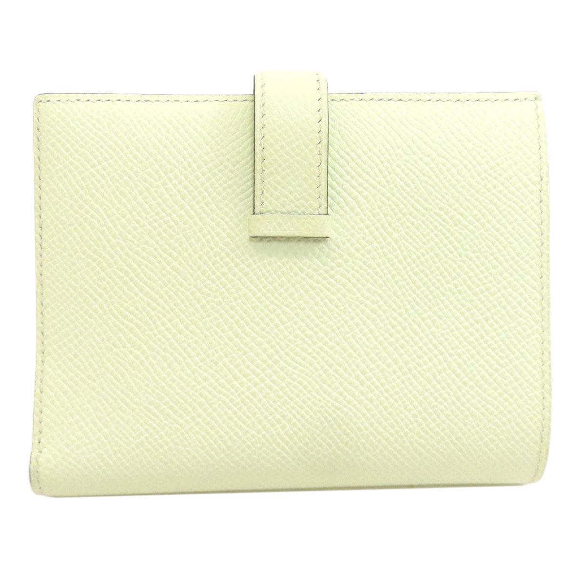 HERMES Bearn Compact Veil Fizz SilverHardware Bifold Wallet with Coin Pocket Epsom Ladies [Used]