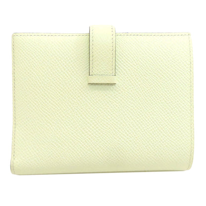 HERMES Bearn Compact Veil Fizz SilverHardware Bifold Wallet with Coin Pocket Epsom Ladies [Used]
