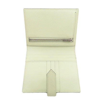HERMES Bearn Compact Veil Fizz SilverHardware Bifold Wallet with Coin Pocket Epsom Ladies [Used]