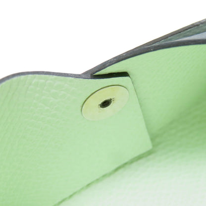 HERMES Calvi Duo Verso SilverHardware Card Case Calf Ladies [Used]