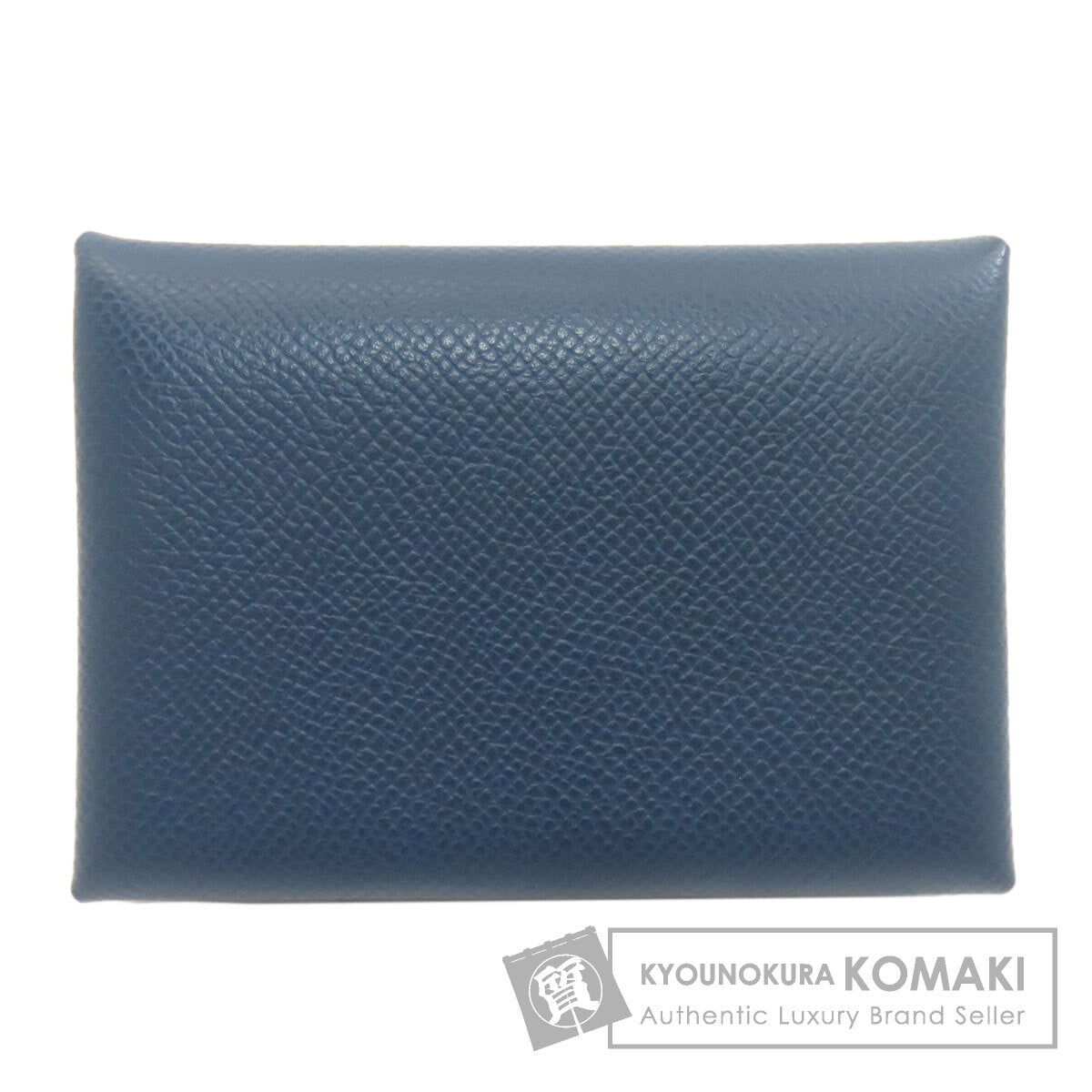 HERMES Calvi Duo Verso SilverHardware Card Case Calf Ladies [Used]
