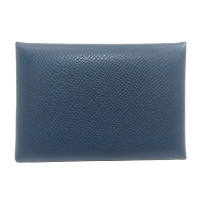 HERMES Calvi Duo Verso SilverHardware Card Case Calf Ladies [Used]