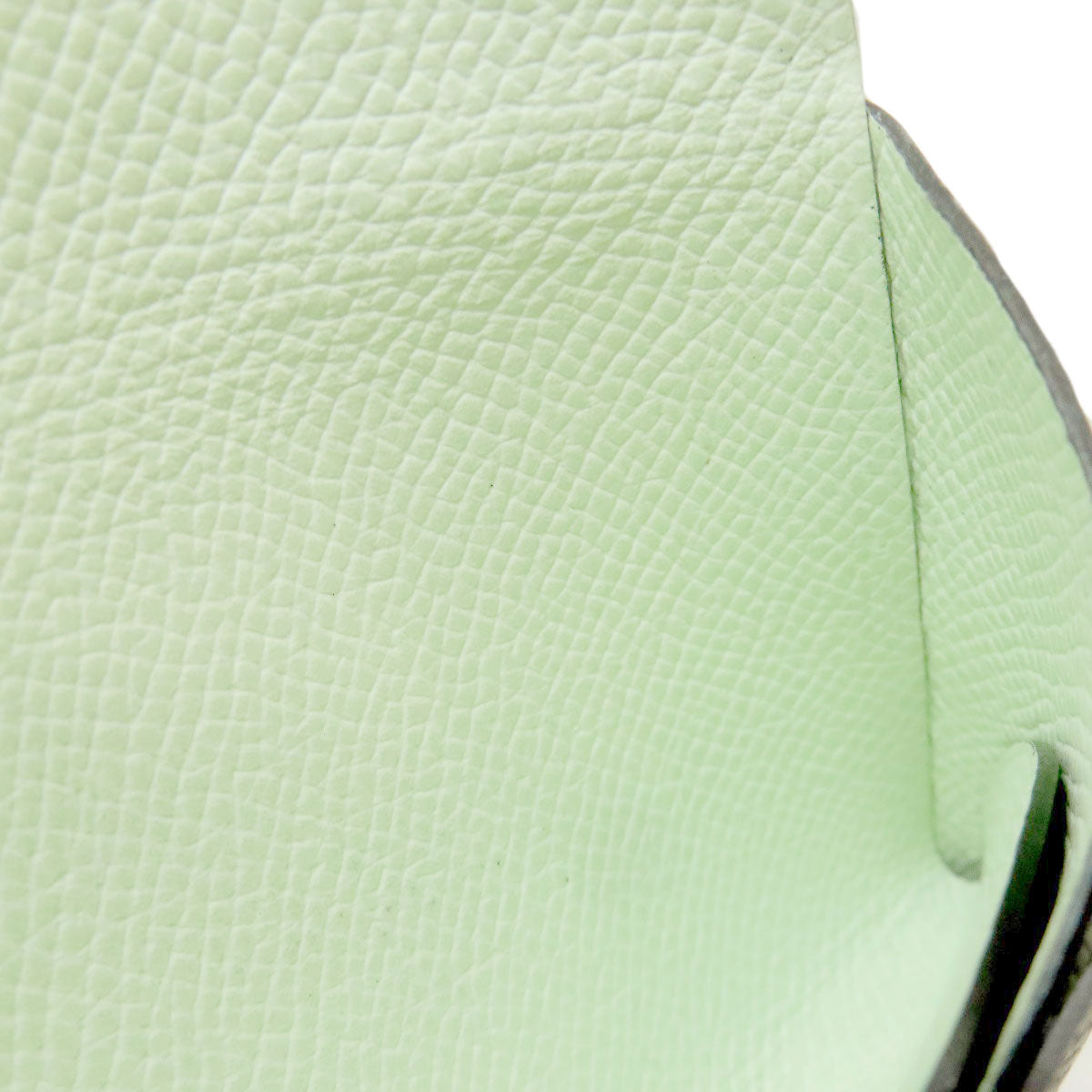 HERMES Calvi Duo Verso SilverHardware Card Case Calf Ladies [Used]