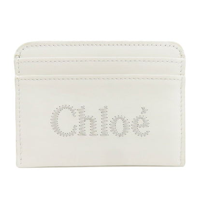 CHLOE logo Card Case Leather Ladies [Used]
