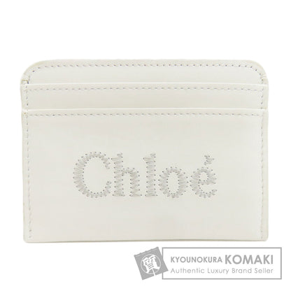 CHLOE logo Card Case Leather Ladies [Used]