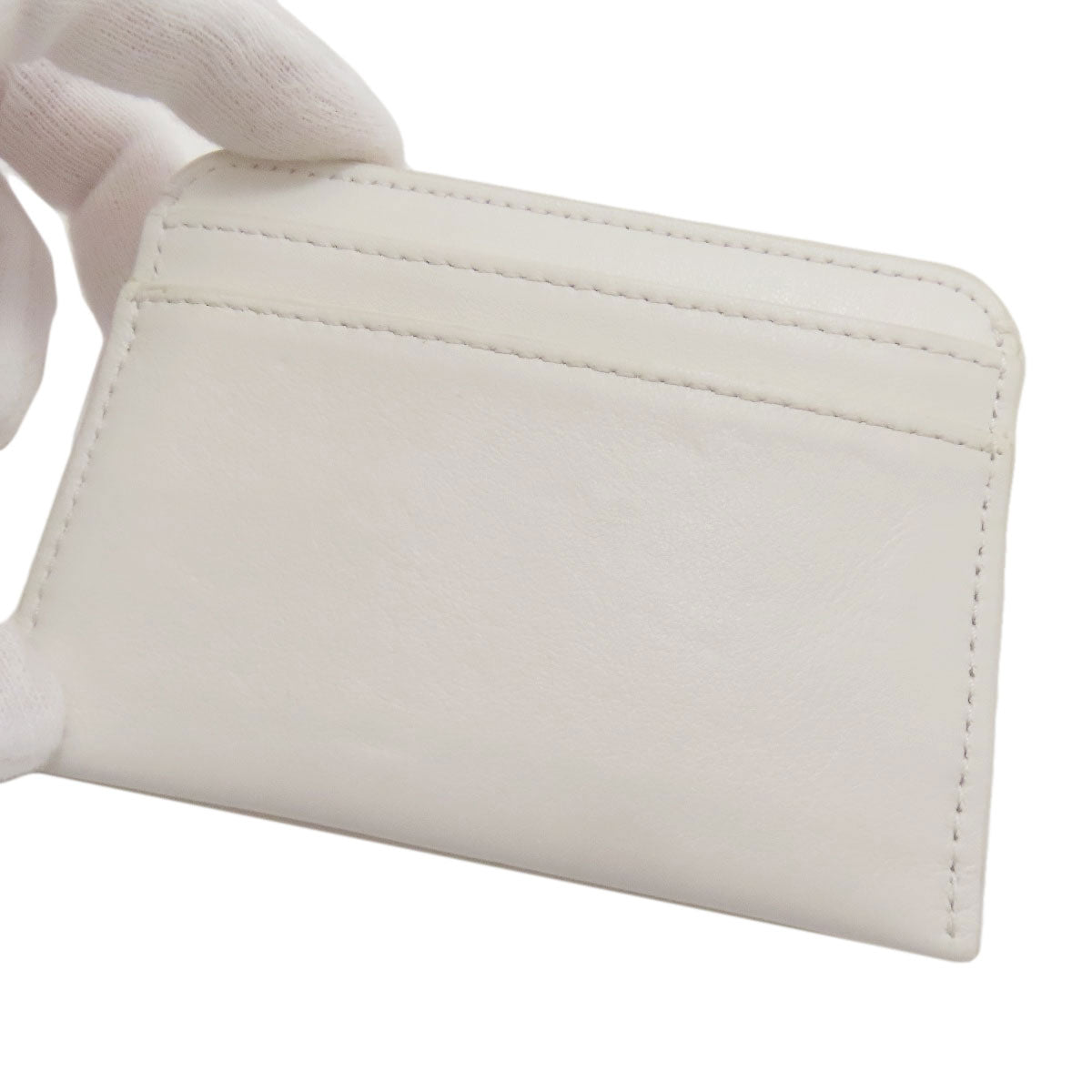 CHLOE logo Card Case Leather Ladies [Used]