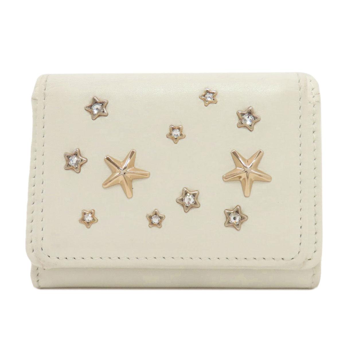 Jimmy Choo Star motif studs Tri-fold wallet (with Coin Pocket) Leather Ladies [Used]
