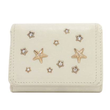 Jimmy Choo Star motif studs Tri-fold wallet (with Coin Pocket) Leather Ladies [Used]