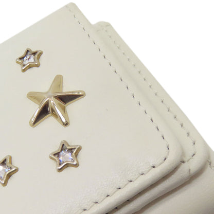 Jimmy Choo Star motif studs Tri-fold wallet (with Coin Pocket) Leather Ladies [Used]