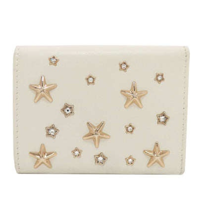 Jimmy Choo Star motif studs Tri-fold wallet (with Coin Pocket) Leather Ladies [Used]