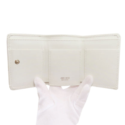 Jimmy Choo Star motif studs Tri-fold wallet (with Coin Pocket) Leather Ladies [Used]