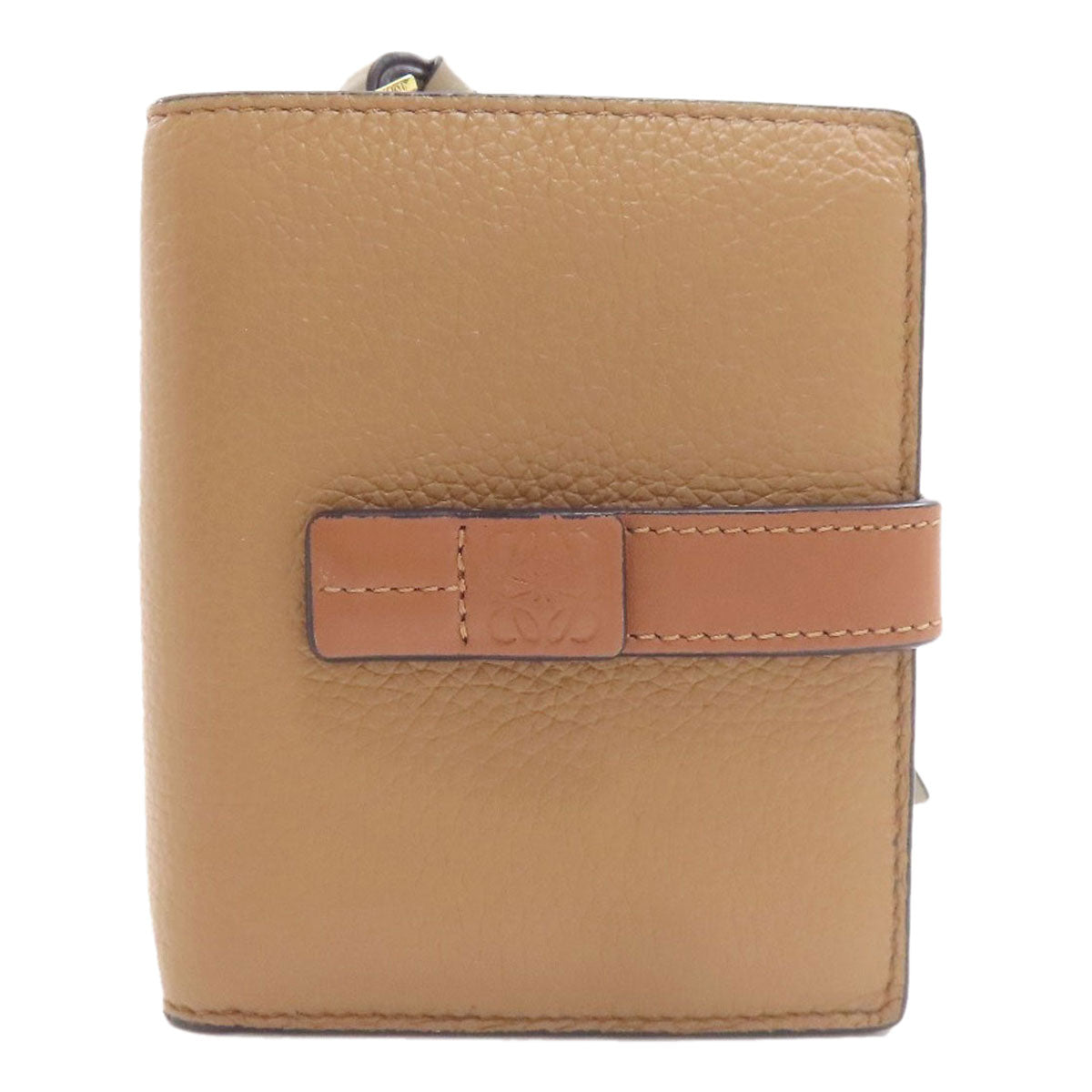 LOEWE anagram Bifold Wallet with Coin Pocket Leather Ladies [Used]