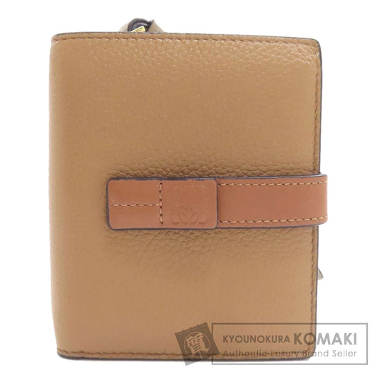 LOEWE anagram Bifold Wallet with Coin Pocket Leather Ladies [Used]
