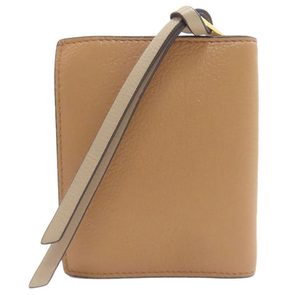 LOEWE anagram Bifold Wallet with Coin Pocket Leather Ladies [Used]