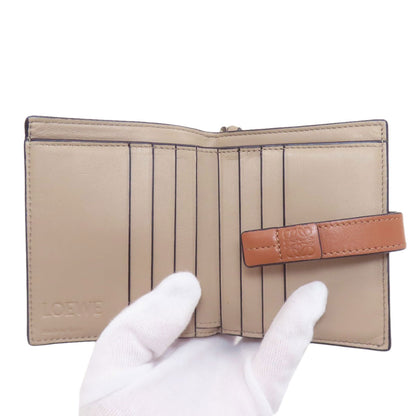 LOEWE anagram Bifold Wallet with Coin Pocket Leather Ladies [Used]