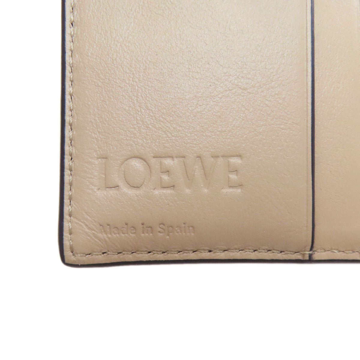 LOEWE anagram Bifold Wallet with Coin Pocket Leather Ladies [Used]