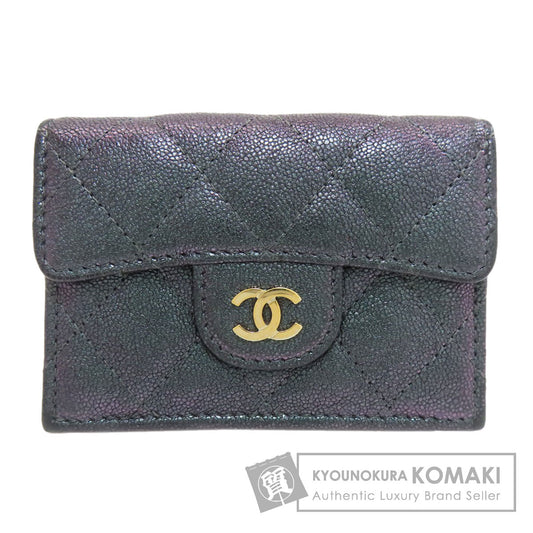 CHANEL Matelasse COCO Mark GoldHardware Tri-fold wallet (with Coin Pocket) Calf Ladies [Used]