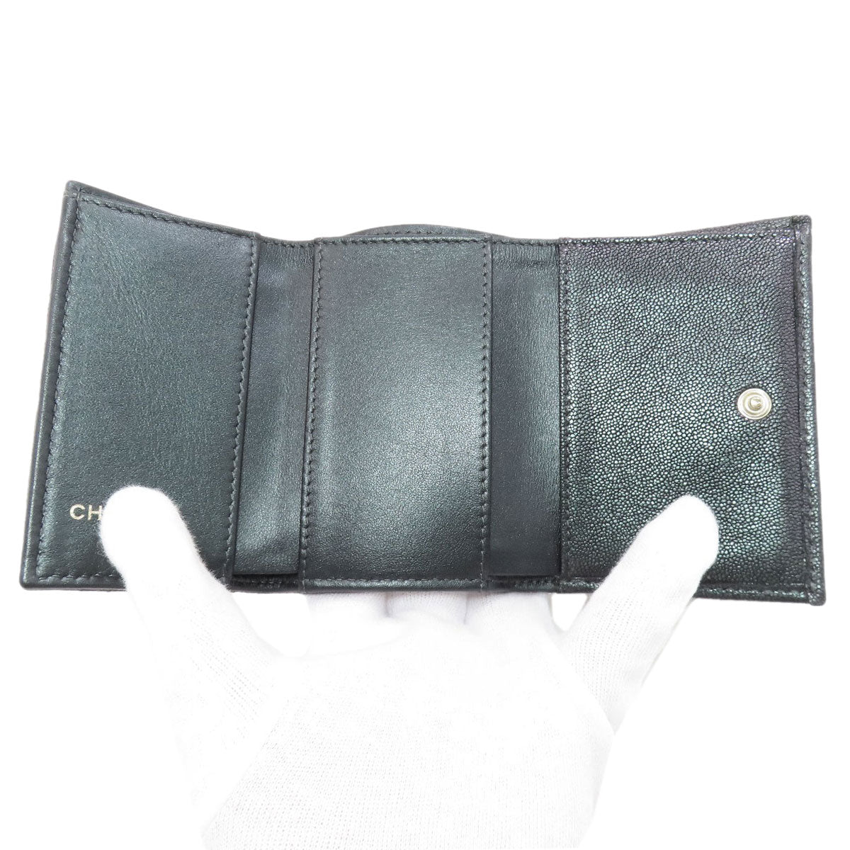 CHANEL Matelasse COCO Mark GoldHardware Tri-fold wallet (with Coin Pocket) Calf Ladies [Used]