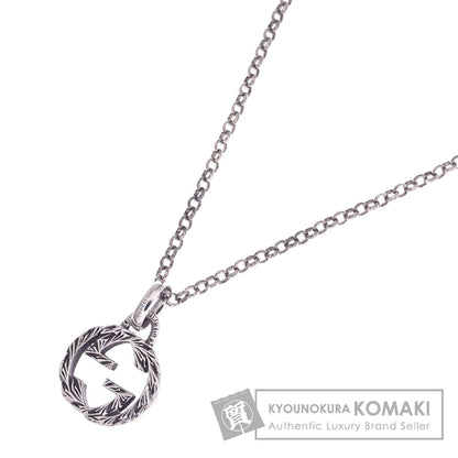GUCCI Interlocking G Necklace Silver Ladies [Used]