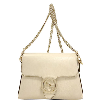 GUCCI 607720 Outlet Interlocking G Chain Shoulder Shoulder Bag Leather Ladies [Used]