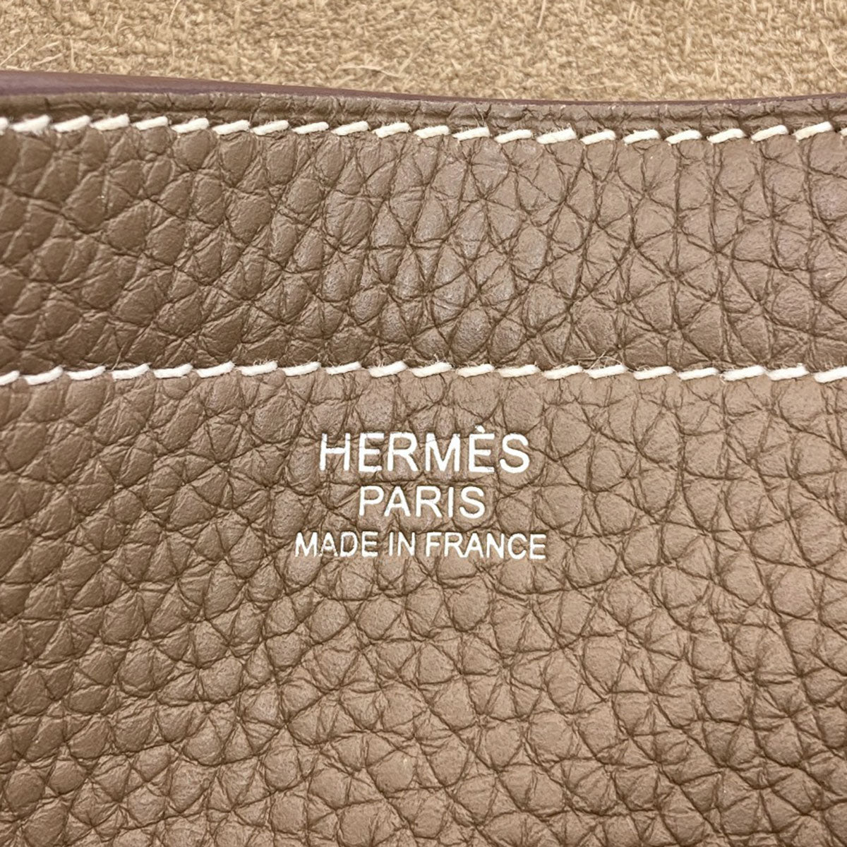 HERMES Cabaseri 31 Etoupe Tote Bag Taurillon Clemence Ladies [Used]