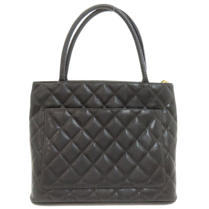 CHANEL Medallion GoldHardware Tote Bag Caviar skin Ladies [Used]
