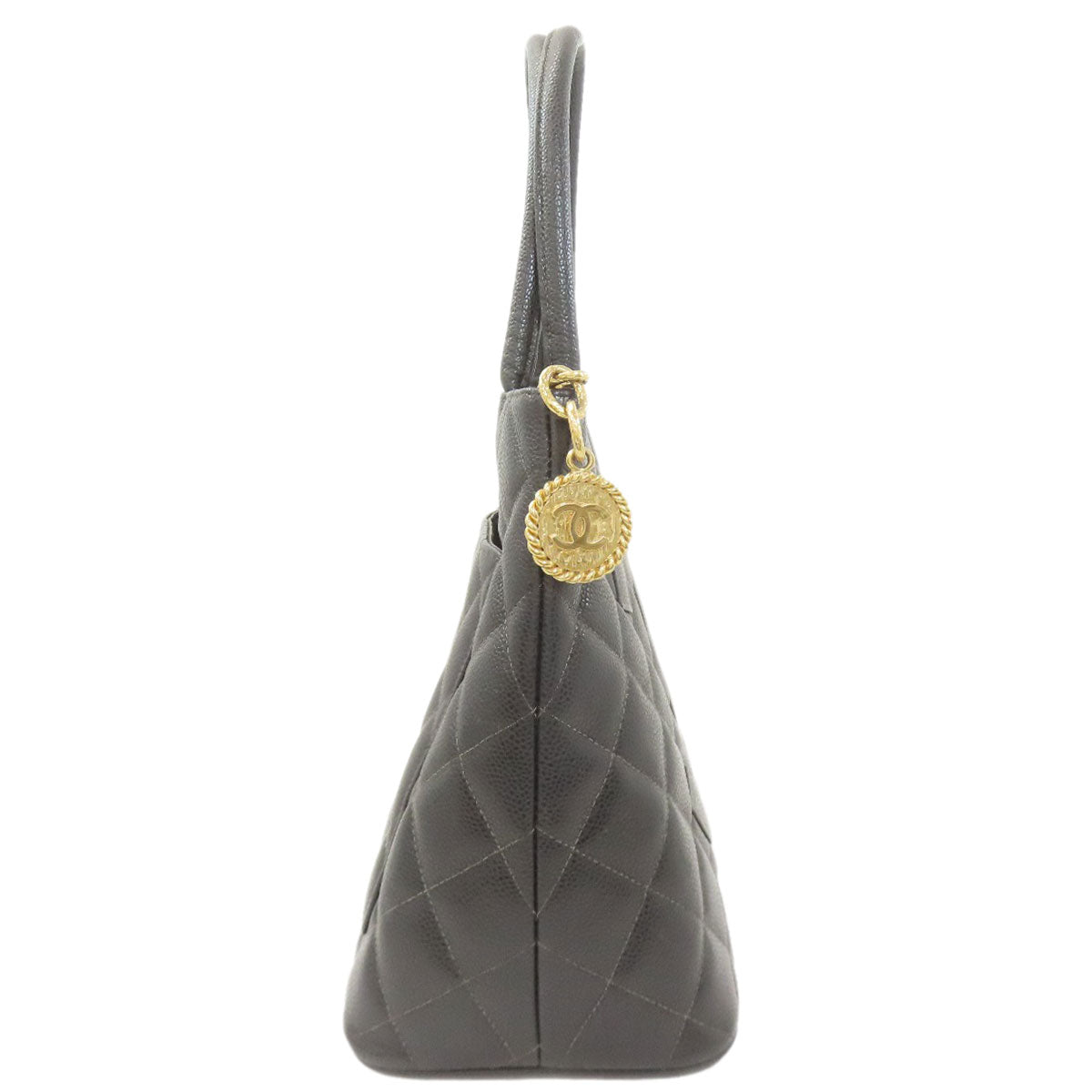 CHANEL Medallion GoldHardware Tote Bag Caviar skin Ladies [Used]