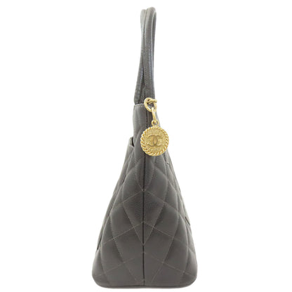 CHANEL Medallion GoldHardware Tote Bag Caviar skin Ladies [Used]
