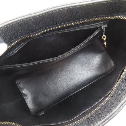 CHANEL Medallion GoldHardware Tote Bag Caviar skin Ladies [Used]