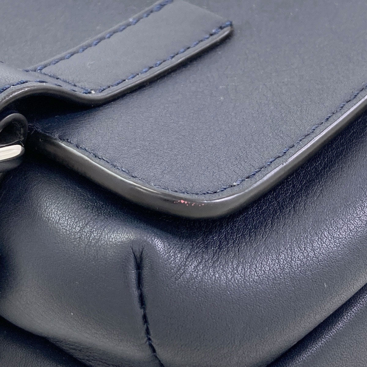 LOEWE Military Messenger Bag XS Anagram Shoulder Bag Calf mens [Used]