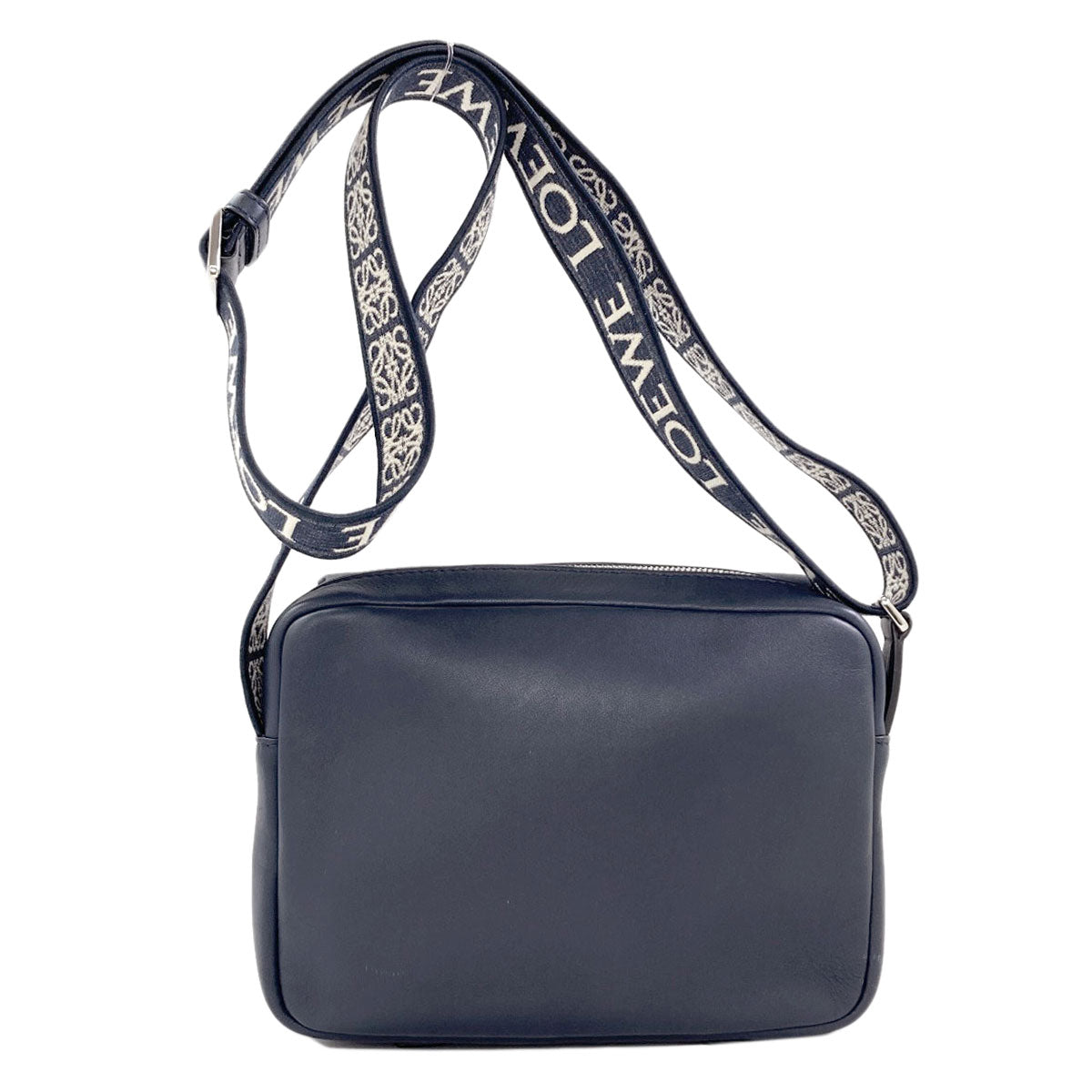 LOEWE Military Messenger Bag XS Anagram Shoulder Bag Calf mens [Used]