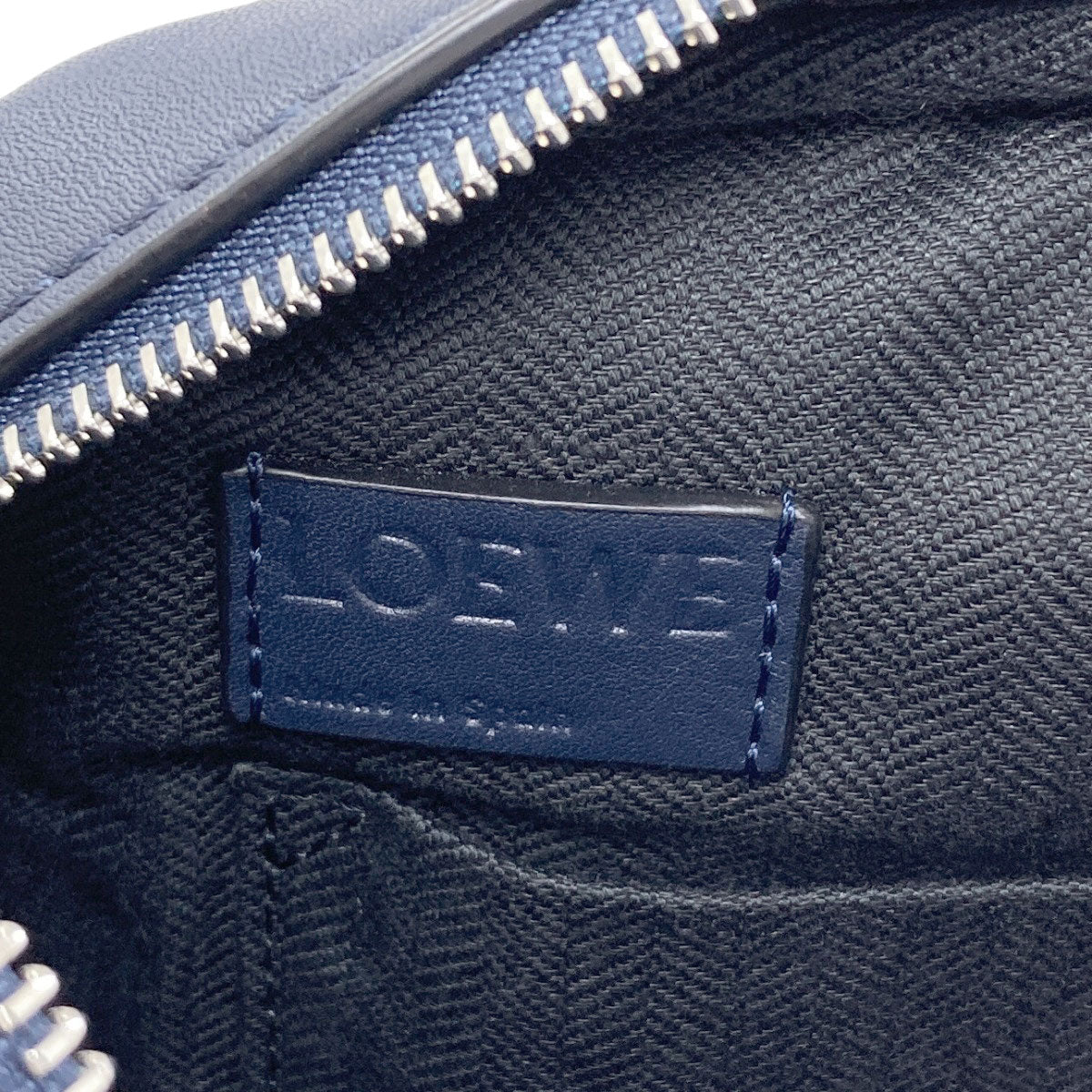 LOEWE Military Messenger Bag XS Anagram Shoulder Bag Calf mens [Used]