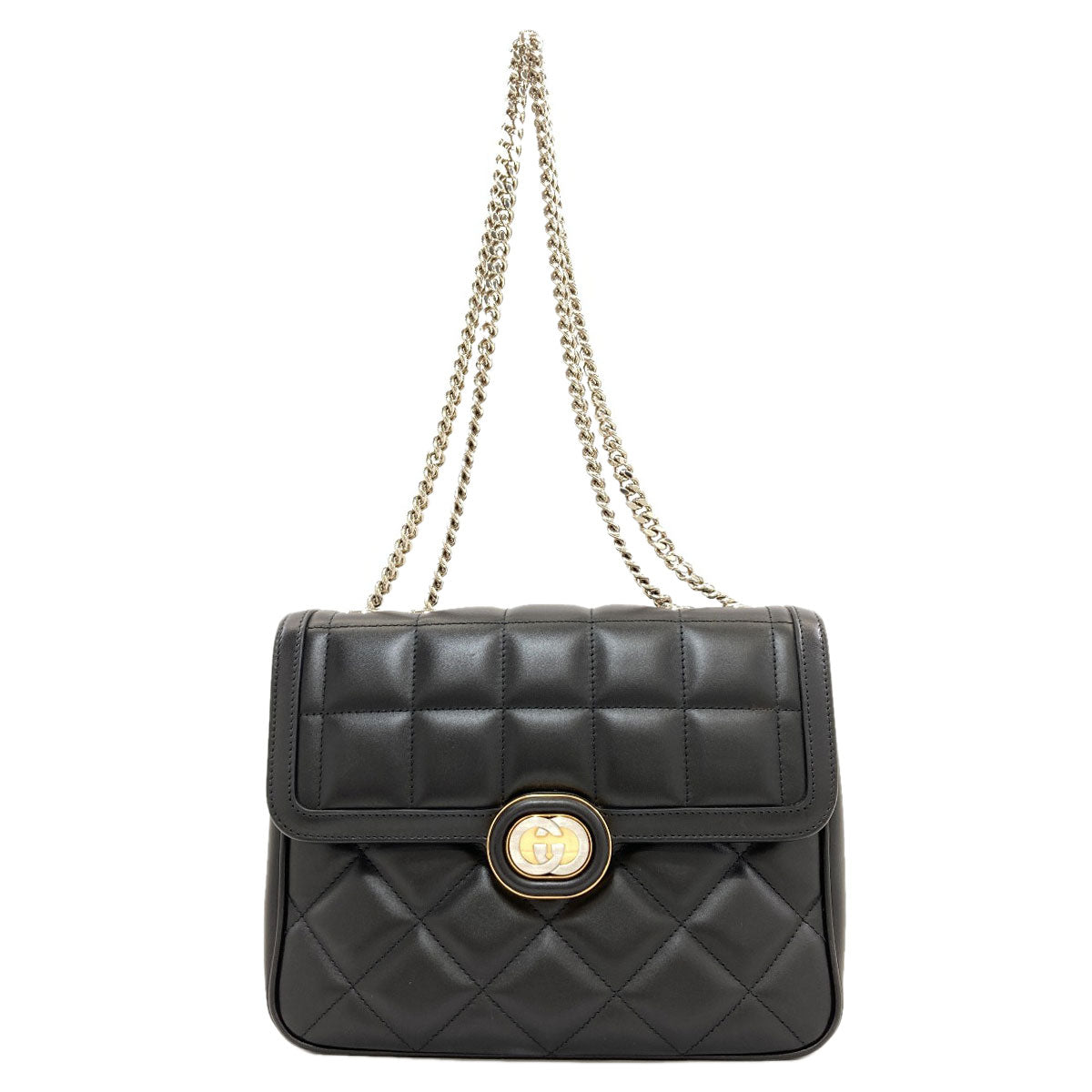 GUCCI 520981 Interlocking G Chain Shoulder Bag Calf Ladies [Used]