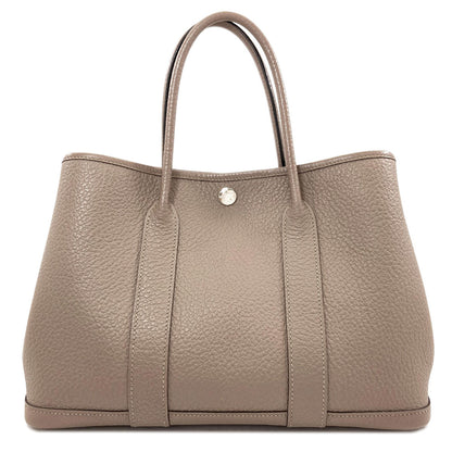 HERMES Garden Party TPM Gri Asphalt SilverHardware Handbag Vache leather country Ladies [Used]