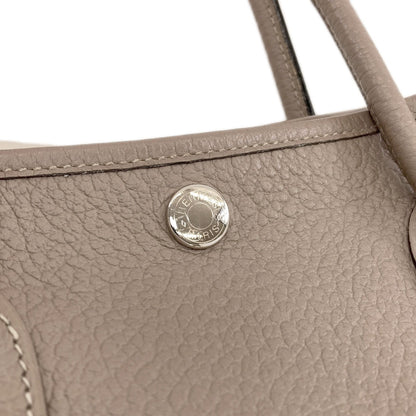 HERMES Garden Party TPM Gri Asphalt SilverHardware Handbag Vache leather country Ladies [Used]