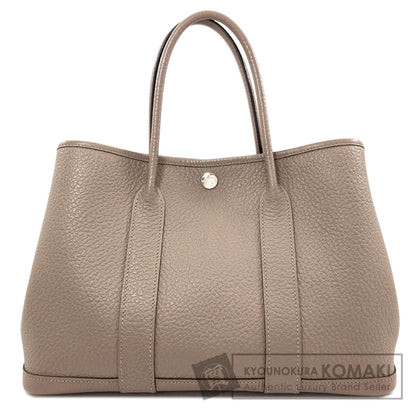 HERMES Garden Party TPM Gri Asphalt SilverHardware Handbag Vache leather country Ladies [Used]