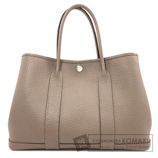 HERMES Garden Party TPM Gri Asphalt SilverHardware Handbag Vache leather country Ladies [Used]