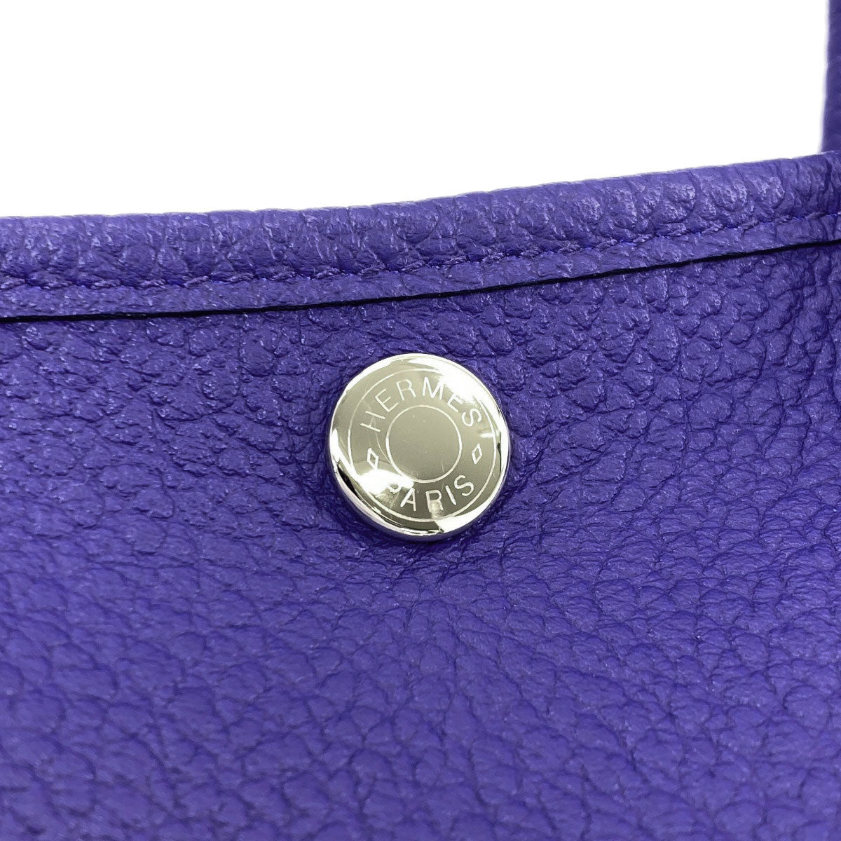 HERMES Garden Party TPM SilverHardware Handbag Vache leather country Ladies [Used]