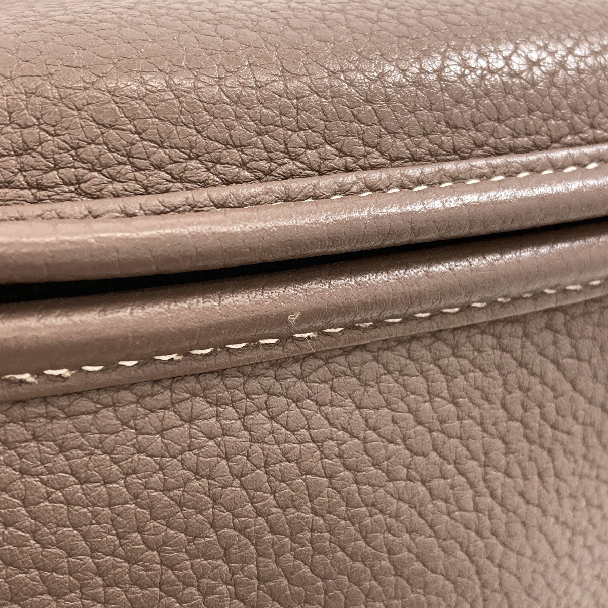 HERMES Evelyne3 GM Etoupe SilverHardware Shoulder Bag Taurillon Clemence Ladies [Used]