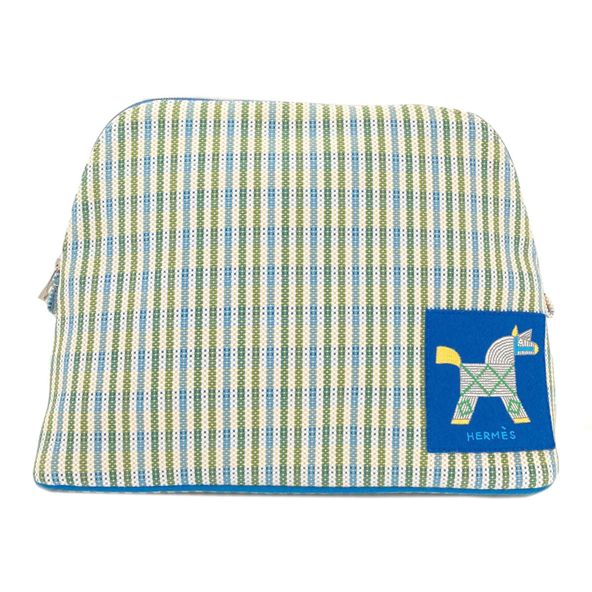 HERMES Bolide Pouch Animo Natte Factis Cosmetics Pouch Canvas Ladies [Used]