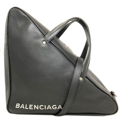 BALENCIAGA Triangle Duffle 2WAY Handbag Leather Ladies [Used]