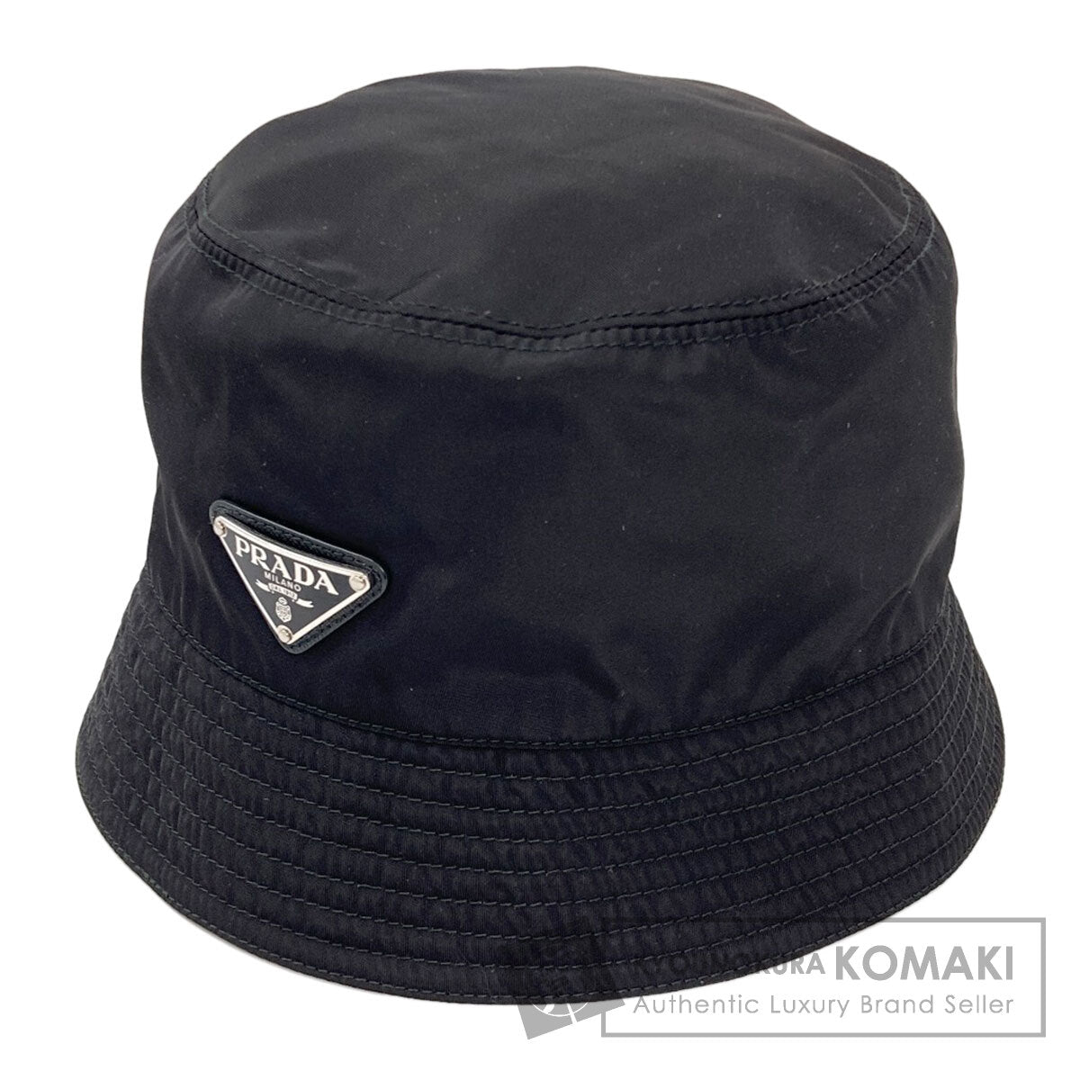 PRADA Bucket hat logo Hardware hat Nylon Ladies [Used]
