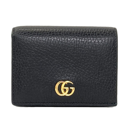 GUCCI 456126 GG Marmont Double G Bifold Wallet with Coin Pocket Leather Ladies [Used]