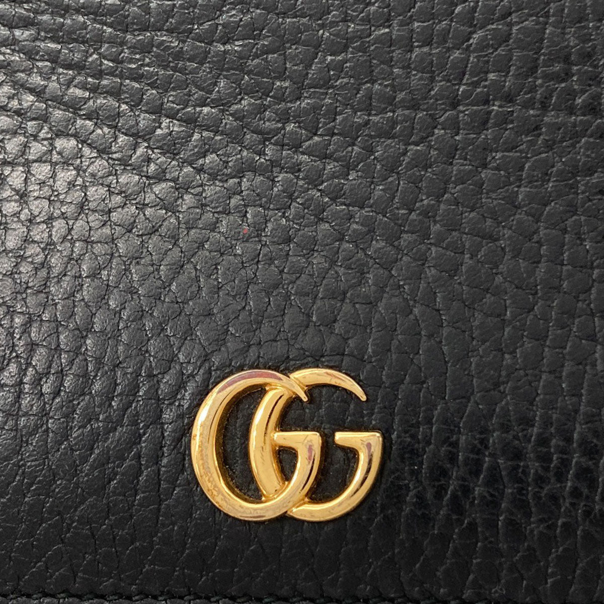 GUCCI 456126 GG Marmont Double G Bifold Wallet with Coin Pocket Leather Ladies [Used]
