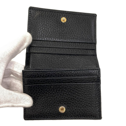 GUCCI 456126 GG Marmont Double G Bifold Wallet with Coin Pocket Leather Ladies [Used]